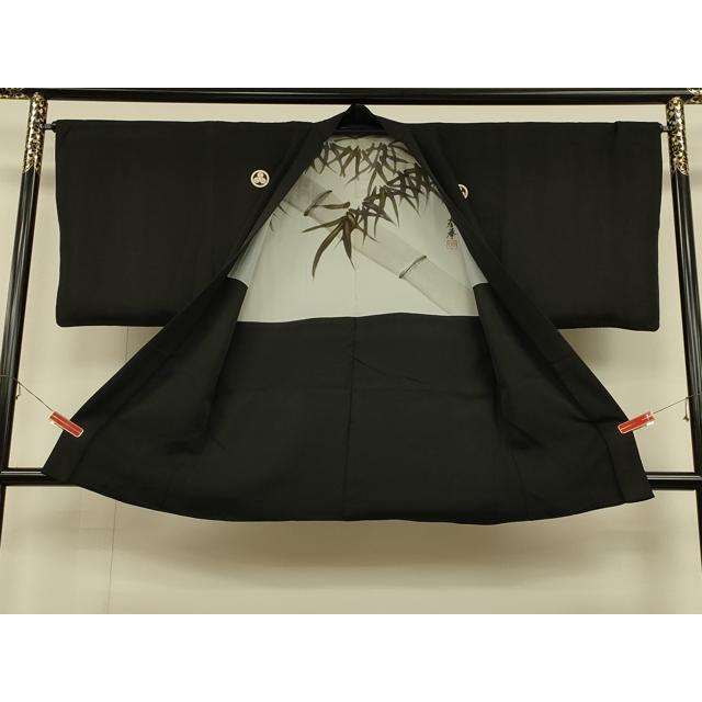 平和屋着物＃男性 羽織 黒紋付き 正絹 逸品 CAAT5734id 黒紋付 羽織