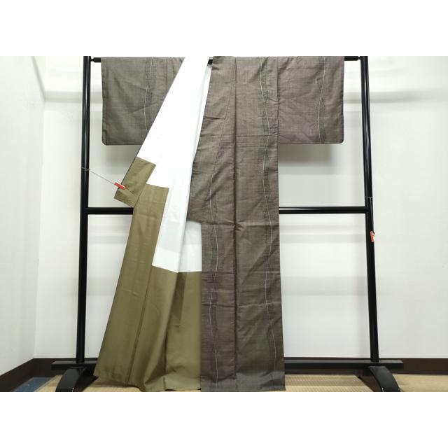 平和屋着物○本場大島紬 9マルキ 泥染め 吉祥霞文 高山好和