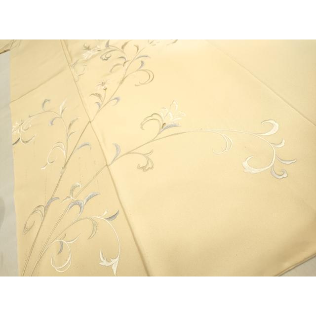 平和屋着物○訪問着 総刺繍 花唐草文 暈し染め 金糸 正絹