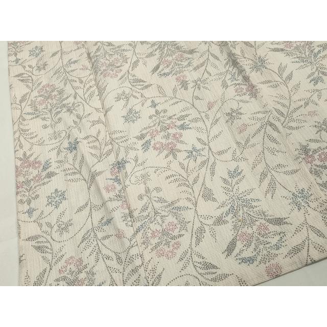 小紋 斉藤三才 無地暈し 帯紅色 縮緬 ガード加工 K-4227 2025年