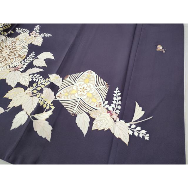 平和屋着物○豪華色留袖 駒刺繍 桐花唐草文 金彩 正絹 逸品 CAAU2447yc