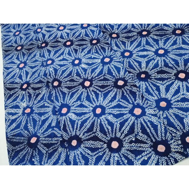 平和屋着物∴夏物 浴衣 有松鳴海絞り 麻の葉文様 綿 逸品 CAAU3599ng  