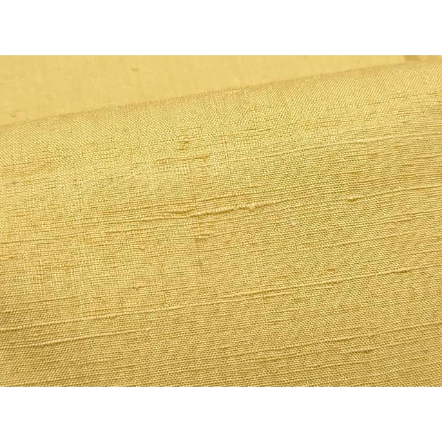 平和屋着物○上質な紬 色無地 萱草色 正絹 逸品 CAAU9879vf