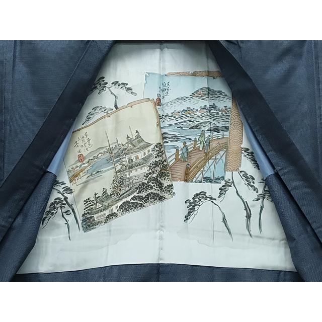 平和屋着物○男性 本場大島紬 アンサンブル・長襦袢セット 100亀甲 総