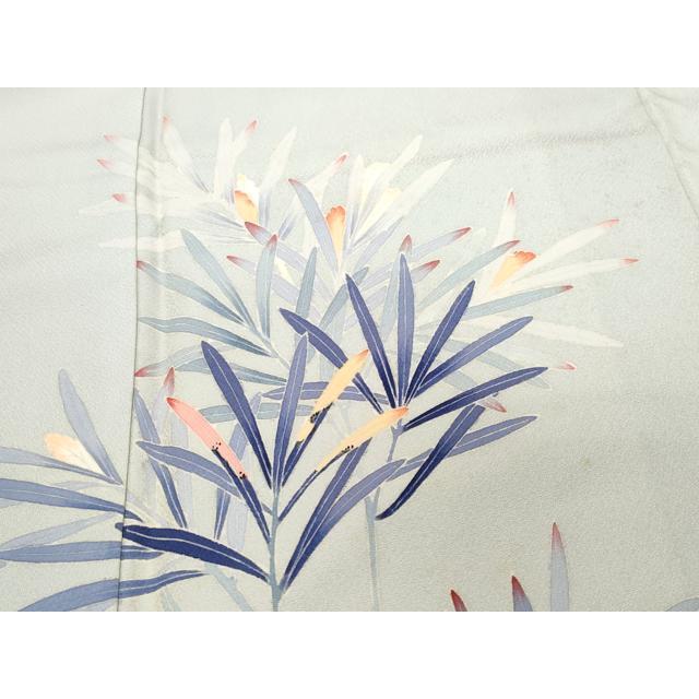 平和屋着物○本加賀友禅作家 南克治 訪問着 枝葉文 正絹 逸品