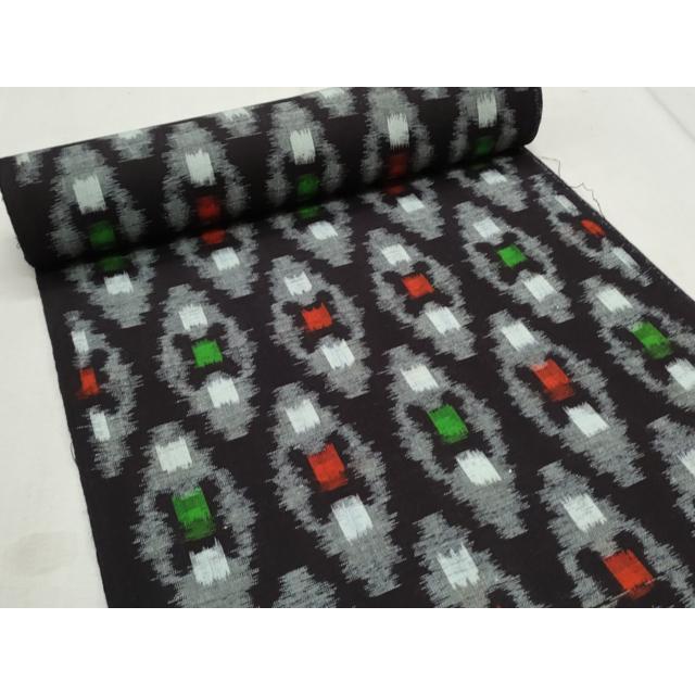 平和屋着物○久留米絣 反物 吉祥文 証紙付き 着尺 逸品 未使用 CAAV0482th