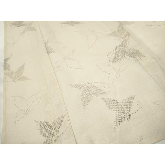 平和屋着物＊夏物　結城紬　夏結城　100亀甲　舞蝶文　正絹　逸品　CAAV3625dy 平和屋着物＊夏物 結城紬 夏結城 100亀甲 舞蝶文 正絹 逸品 CAAV3625dy