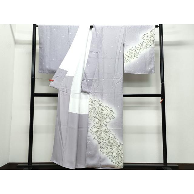 平和屋着物○訪問着 湯谷文雄 刺繍 舞桜 暈し染め 金糸 正絹