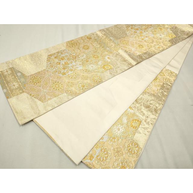 平和屋着物○六通柄袋帯 唐獅子 本金箔 正絹 逸品 CAAX7482hy