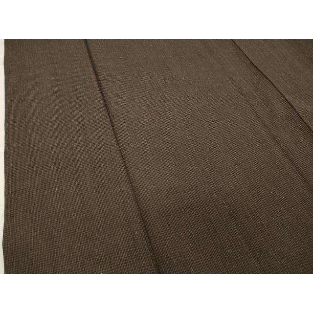 平和屋着物▽男性　紬　単衣　格子柄　正絹　逸品　CAAV8971gh_3