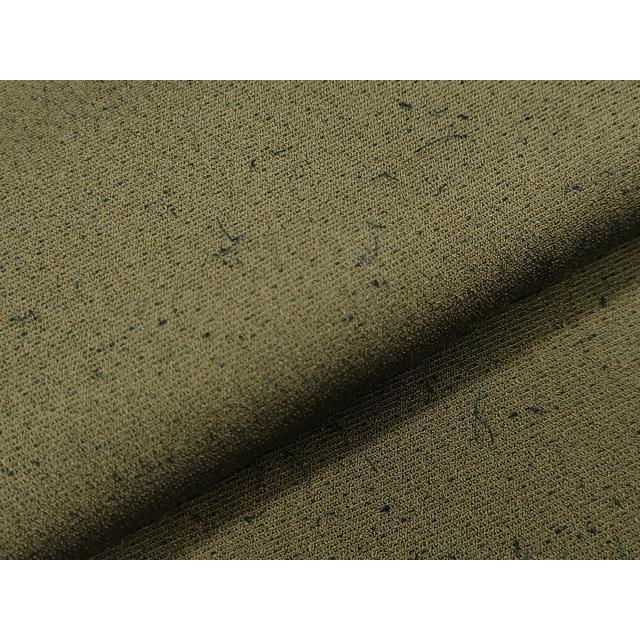 平和屋着物▽男性　髭紬　単衣　黄海松茶色　正絹　逸品　CAAV8975gh_4