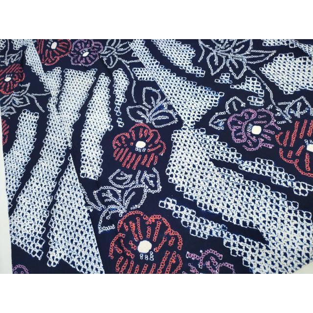 平和屋着物∴夏物 浴衣 有松鳴海絞り 流水枝椿 綿 逸品 CAAW0898ng  