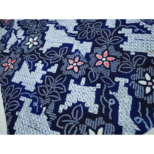 平和屋着物∴夏物　浴衣　有松鳴海絞り　枝花文　綿　逸品　未使用　CAAW1075ng_2