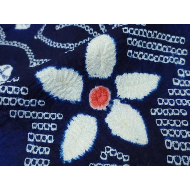 平和屋着物∴夏物　浴衣　有松鳴海絞り　枝花文　綿　逸品　未使用　CAAW1075ng_4