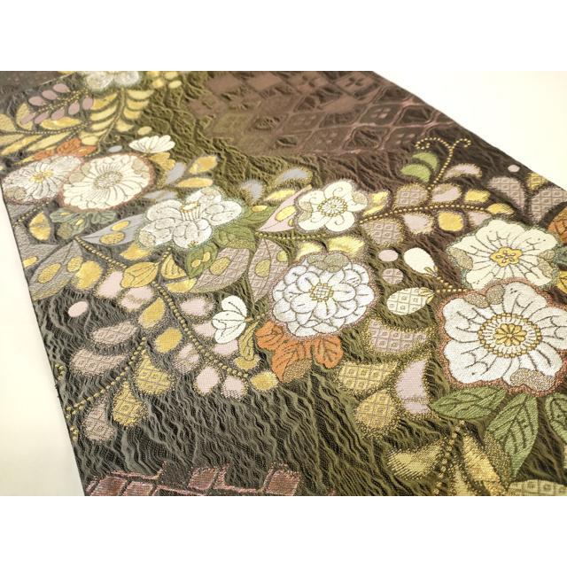 平和屋着物○六通柄袋帯 辻が花 黒地 金銀糸 やまと誂製 正絹