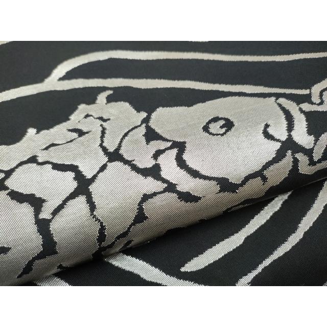 平和屋着物□極上 桝屋高尾 六通柄 本袋帯 花唐草 黒地 逸品