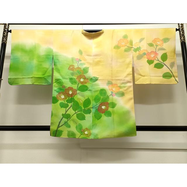 平和屋着物●訪問着　友禅　作家物　枝花文　暈し染め　正絹　逸品　AABF9029ck 平和屋着物○訪問着 友禅 扇面花文 暈し染め 金彩 ますいわ屋扱い 正絹