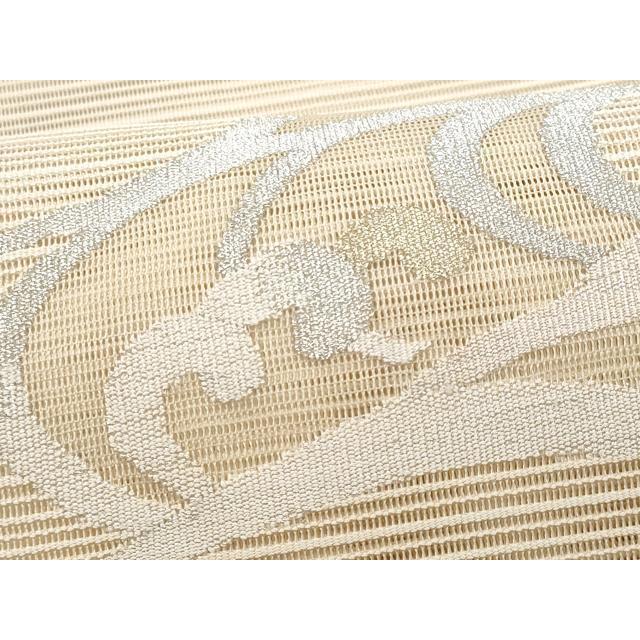 平和屋着物＊夏物　八寸名古屋帯　絽綴れ　立波文　金銀糸　正絹　逸品　CAAW5466fb