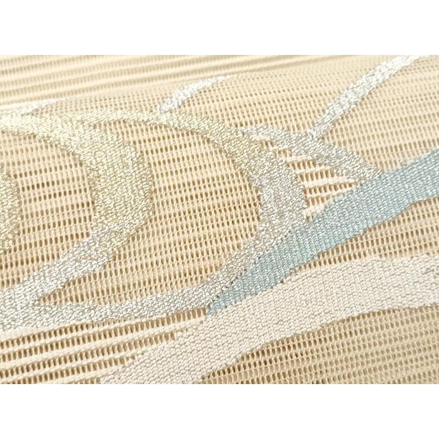 平和屋着物＊夏物　八寸名古屋帯　絽綴れ　立波文　金銀糸　正絹　逸品　CAAW5466fb