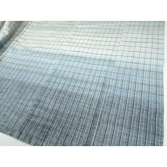 平和屋着物●訪問着　紬地　格子柄　三越扱い　正絹　逸品　CAAW7362yc 平和屋着物○訪問着 紬地 格子柄 三越扱い 正絹 逸品 CAAW7362yc