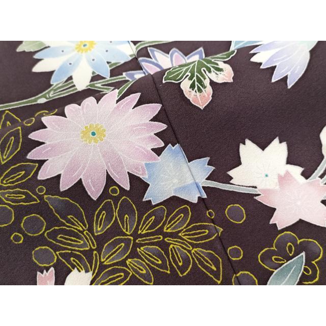 平和屋着物●本加賀友禅作家　奥泉可愛　訪問着　菊唐草文　金彩　京都きもの友禅扱い　正絹　逸品　CAAW8233yc 平和屋着物○本加賀友禅作家 奥泉可愛 訪問着 菊唐草文 金彩