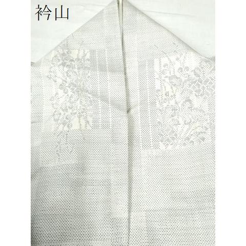 平和屋着物●本場大島紬　白大島　9マルキ　色紙吉祥花唐草文　正絹　逸品　CABE2365yc 平和屋着物○本場大島紬 白大島 9マルキ 色紙草花文 正絹 逸品