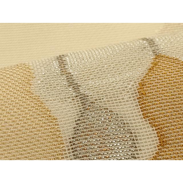 平和屋着物＊夏物　六通柄袋帯　草花文　銀糸　正絹　逸品　DABC8835cm 平和屋着物＊夏物 六通柄袋帯 草花文 銀糸 正絹 逸品 DABE6158cm