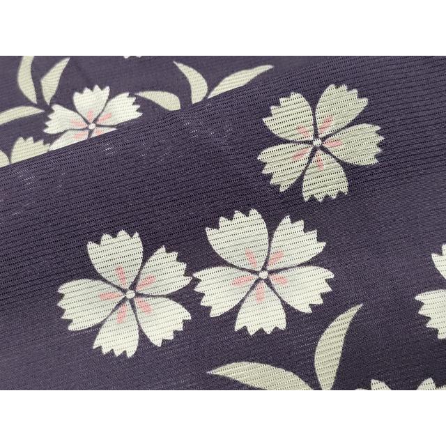 平和屋着物＊夏物　小紋　絽　舞桜文　正絹　逸品　CAAW9875gh 平和屋着物＊夏物 小紋 絽 舞桜文 正絹 逸品 CAAW9875gh : 平和屋
