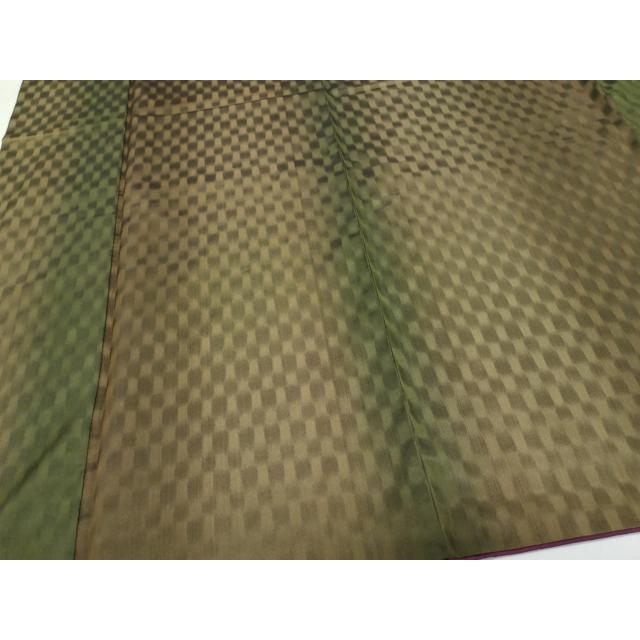 平和屋着物○上質な紬 市松文様 正絹 逸品 CAAX0883vf