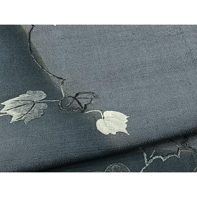 平和屋着物▽豪華色留袖　単衣　紬地　総刺繍　葡萄蔦の葉文　正絹　逸品　CAAX2460xi 平和屋着物▽豪華色留袖 単衣 紬地 総刺繍 葡萄蔦の葉文 正絹 逸品