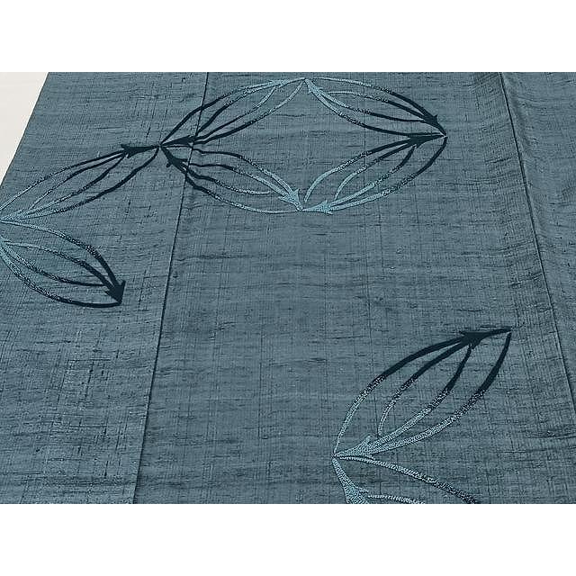 平和屋着物▽中国三大刺繍　相良刺繍　総刺繍　色留訪問着　単衣　紬地　七宝松葉文　藍色　正絹　逸品　未使用　CAAX2517xi 平和屋着物▽中国三大刺繍 相良刺繍 総刺繍 色留訪問着 単衣 紬地 七宝