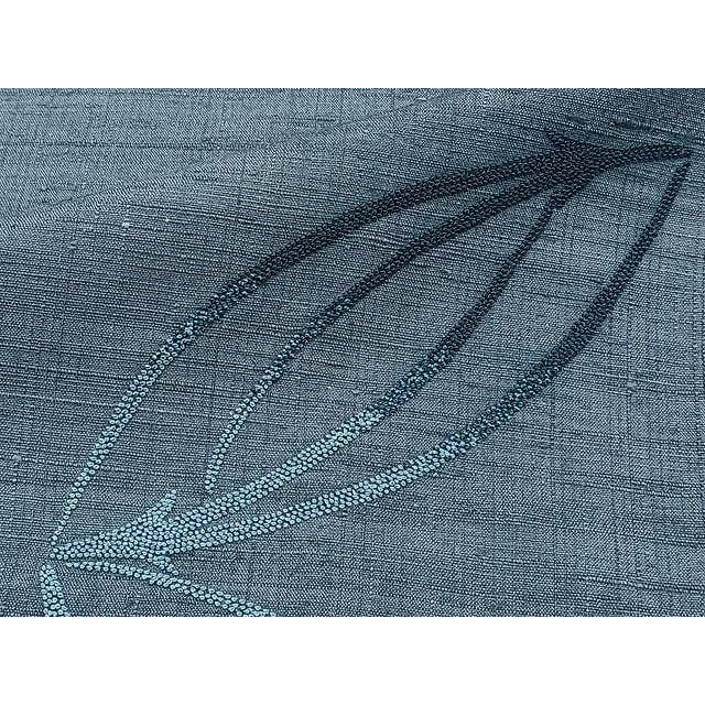 平和屋着物▽中国三大刺繍　相良刺繍　総刺繍　色留訪問着　単衣　紬地　七宝松葉文　藍色　正絹　逸品　未使用　CAAX2517xi 平和屋着物▽中国三大刺繍 相良刺繍 総刺繍 色留訪問着 単衣 紬地 七宝