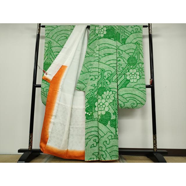 平和屋着物○豪華振袖 総絞り 立波舞花文 正絹 逸品 CAAX4558ut : 平和