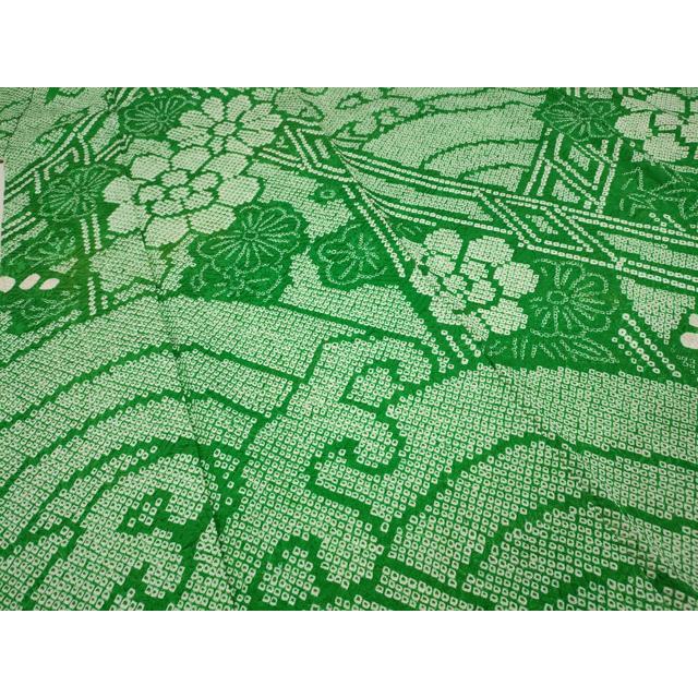 平和屋着物●豪華振袖　総絞り　立波舞花文　正絹　逸品　CAAX4558ut 平和屋着物○豪華振袖 総絞り 立波舞花文 正絹 逸品 CAAX4558ut : 平和