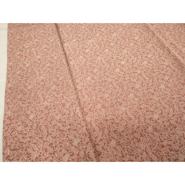 平和屋着物●訪問着　江戸小紋　紬地　宝尽くし文　扇面文　正絹　逸品　DABB0940ud 平和屋着物○訪問着 江戸小紋 紬地 宝尽くし文 扇面文 正絹 逸品