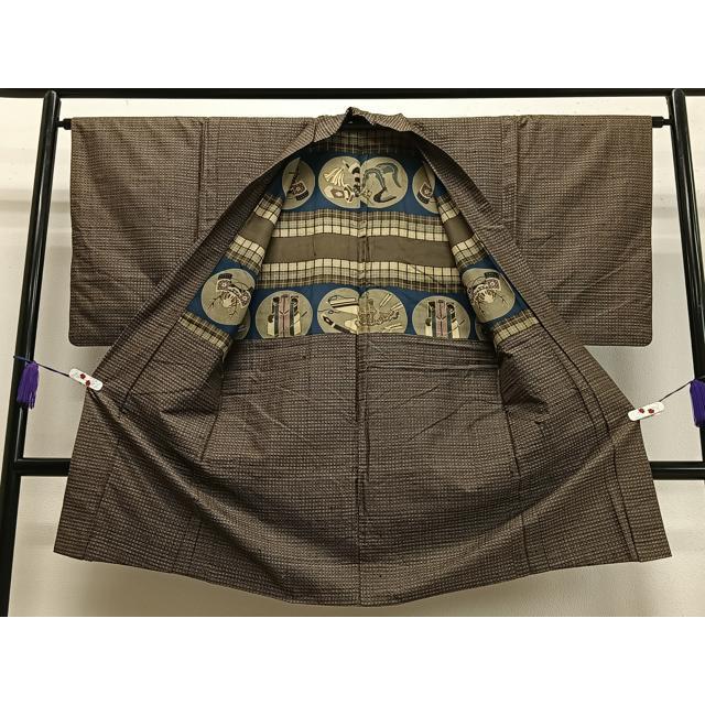 平和屋着物∞男性 男柄の最高峰 西郷柄 西郷絣 本場大島紬 幾何学文
