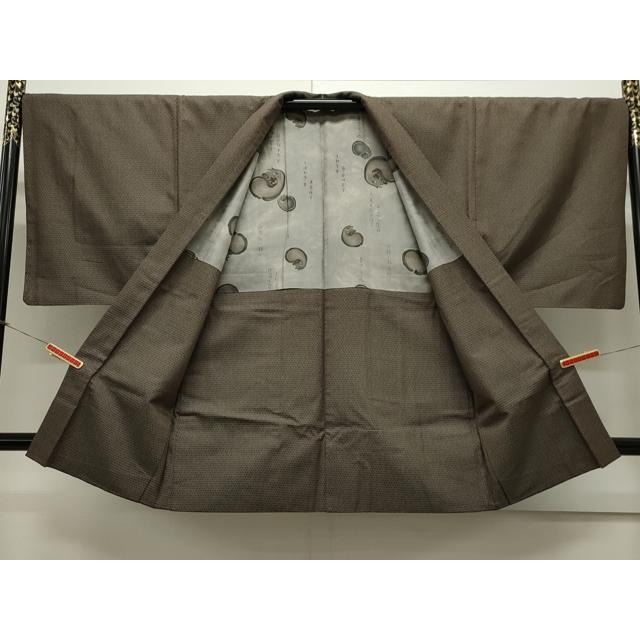 平和屋着物○男性 紬 アンサンブル・長襦袢セット 100亀甲 正絹 逸品