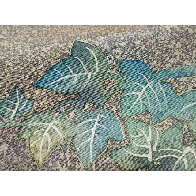 平和屋着物●北大路魯山人　訪問着　草花文　たたき染め　正絹　逸品　CAAY2978vf