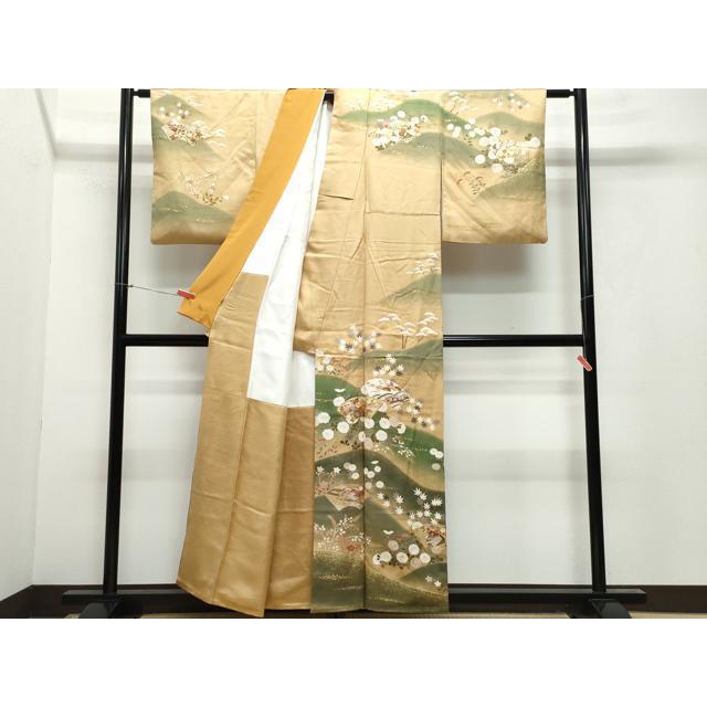 訪問着 駒刺繍 源氏車藤文 金銀彩 結婚式 お宮参り フォーマル ママ 