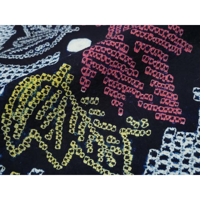 平和屋着物∴夏物　浴衣　有松鳴海絞り　葡萄蔦の葉文　綿　逸品　CAAY4619ng_4