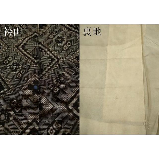 平和屋着物○本場大島紬 龍郷絣 菱花文 正絹 逸品 CAAY4814ut