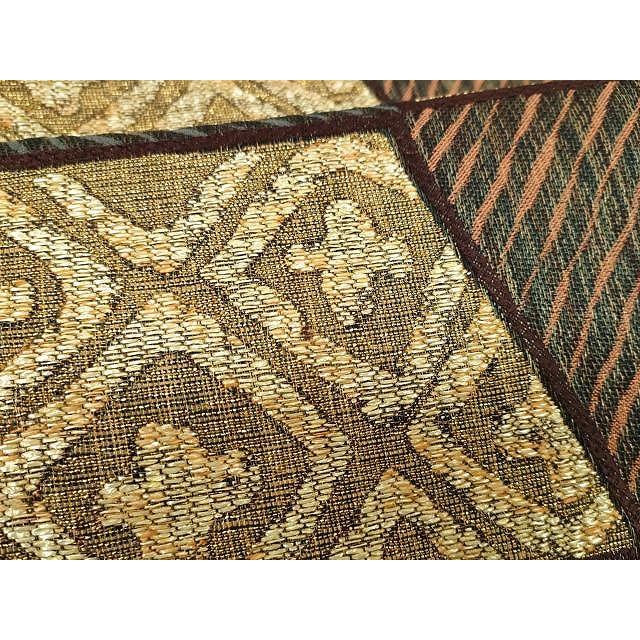 平和屋着物＊夏物 絽綴れ 八寸名古屋帯 葡萄蔦の葉文 金銀糸 正絹 逸品