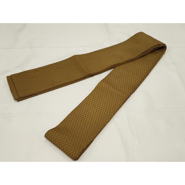 平和屋着物●男性　本場筑前博多織　角帯　菱繋文　正絹　逸品　CAAZ6411dy 平和屋着物○男性 本場筑前博多織 角帯 菱繋文 正絹 逸品 CAAZ6411dy