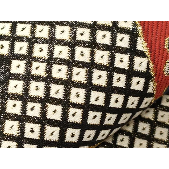平和屋着物▽六通柄袋帯 美彩夢 黒地 金糸 正絹 逸品 CAAZ6629dy