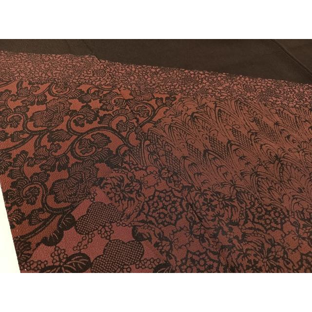 平和屋着物○訪問着 型染め 本草木染 切嵌更紗唐草文 鬼