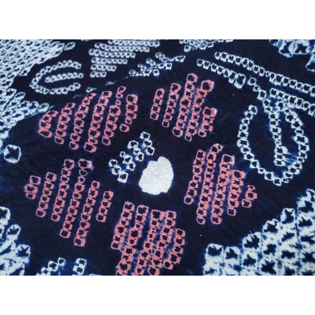 平和屋着物∴夏物 浴衣 有松鳴海絞り 椿 綿 逸品 CABA0441ng