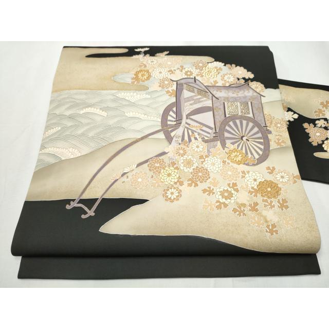 平和屋着物●極上　塩瀬　九寸名古屋帯　手描き　龍　逸品　未使用　CZAA5533s6 平和屋本店□極上 銀座 志ま亀 塩瀬 九寸名古屋帯 鼠 狐色地 金彩 た