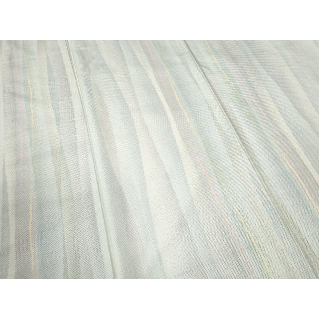 平和屋着物▽本場大島紬　白大島　単衣　9マルキ　縞　正絹　逸品　AABB7740jh 平和屋着物○本場大島紬 白大島 9マルキ 流水草花文 正絹 逸品 未使用
