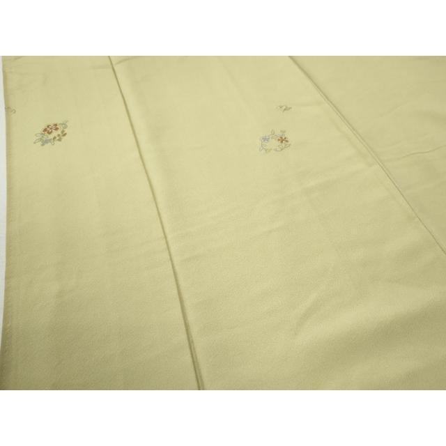 平和屋着物●上質な小紋　総刺繍　吉祥草花文　金糸　正絹　逸品　AABF2987cs 平和屋着物○上質な小紋 総刺繍 花唐草丸文 金糸 正絹 逸品 CABA6208yc