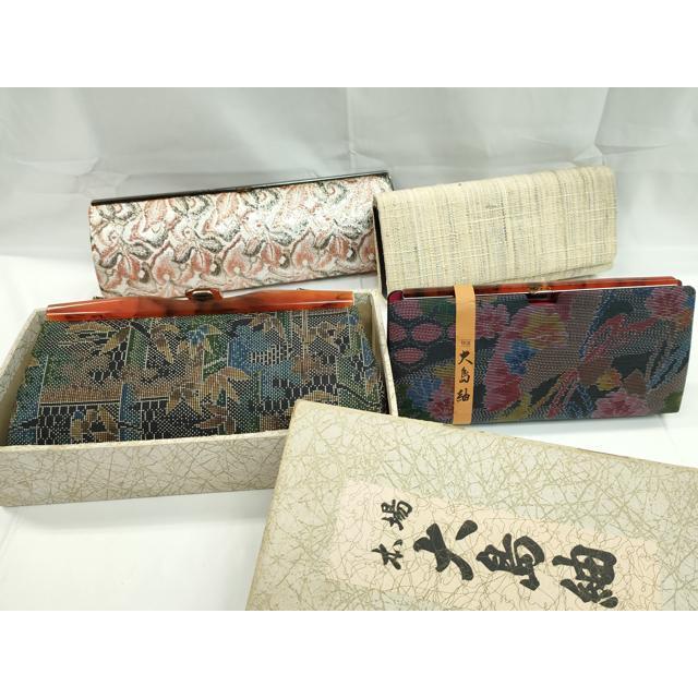 平和屋着物▽和装小物 和装バッグまとめて4点 本場大島紬 7マルキ